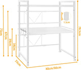 CARLA HOME 3-Tier Microwave Oven Rack with Adjustable Metal Kitchen Shelf Stand for Countertop V178-36338