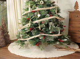48-inch Christmas skirt - Braided cable knit skirt - for a 7.5-foot - Cream white V1188-MS101-00797-1