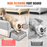 Cat Litter Box, 152 mm Deep, XL Extra Large Stainless Steel Cat Litter Box with Scoop, Wide V952-BKFSMSPBXGSLHVLT6V0