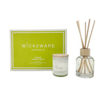 Wick2Ware Australia Fresh Lemongrass Essential Oils Diffuser and Soy Wax Candle Set V330-WICK2WARE09