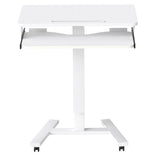 Levede Mobile Standing Desk Adjustable Height Table DH1075-WH-AU