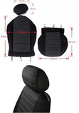 Universal Front Car Seat Covers for Driver and Passenger Seats, Protective Stylish Covers for Cars, V1189-LC-QP-00835