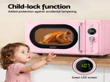 Devanti 20L Microwave Oven 700W Pink MIO-EF20L-PK