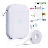 Portale Label Printer Wireless Bluetooth Label Maker Machine with Label Paper White V1263-JX-7263-2