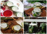 Premium Glass Fermentation Weights for Kimchi and Pickling Lids, Kitchen Use, 4-Piece Set for Home V1192-AZ-W-22450
