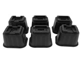 6Pcs Furniture Risers Multifunction 5in Height Black Plastic Furniture Leg Extender for Office Home V1294-YM3114220096911-0421