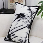 SOGA 35cm Throw Pillow Black and White Leopard Thick Premium Polyester Fiber for Home Decor FRENCHCUSHION324