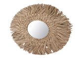 Straw Weaving Wall Mirror Retro Beautiful Woven Wall Hanging Mirror for Dorm Room Decoration Nature V1294-YM0703-3115230038512