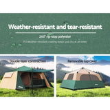 Weisshorn Instant Up Camping Tent 8 Person Pop up Tents Family Hiking Dome Camp TENT-C-FAST-D420