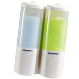 Manual Liquid Soap Dispenser 2 Chambers 480ml Leakproof Wall Mount Soap and Shower Dispenser for V1294-YM0901-3112250029011