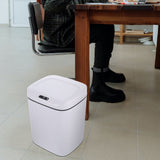 Large Capacity Smart Motion Sensor Trash Can White Plastic Automatic Waste Bin for Home and Office V1370-AZ4-08665