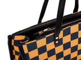 Yellow and black checkered tote bag Go shopping/to work/on a trip, wear it in different styles V1102-M-SHOE-32531-GRAY-13A24150
