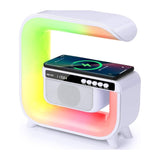 Bluetooth Rechargeable Speaker - Wireless Phone Charging LED Lamp Alarm Clock V238-SUPDZ-40832907182160