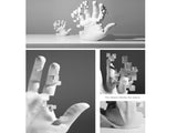 Hand Sculpture Decor, White Ornament, Creative Sculpture Cool Desk Decor Statue, Resin V1370-AZ4-04132