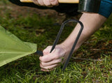 Heavy Duty Steel Stakes, Black, for Garden, High Strength, Easy Installation, 4Pcs V1366-AZ2-W-19488