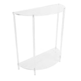 Acrylic Side Table Semiellipse 2 Tier Small Nightstand for Living Room Bedroom Bedside Wall V1294-YM0901-3116240035011