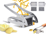 French Fry Cutter - Potato Cutter - Vegetable Cutter - 2 Inserts - Non-Slip Rubber Base - Dishwasher V1188-MS101-01220-1
