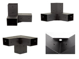 Roof Pergola Gazebo Shed Matte Black Steel Brackets and Black Screen DIY Kits V63-848271