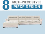 Sectional Couchs 8 Pieces Stretch Sofas for Sectional Sofa Set Separate L Shaped Couch V1258-DP02-F-639