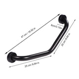 Stainless Steel Curved Shower Tub Safety Grab Bar Towel Rack Wall Mounted Bathroom Handrail V1294-YM0722-JY04639