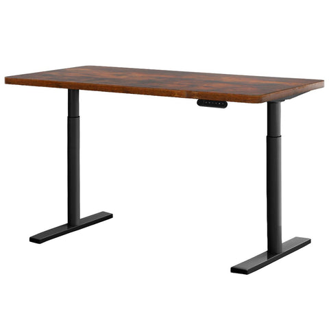 Artiss Standing Desk Motorised Electric Dual Motor Rustic Brown 120CM HASD-B-M10-BKDF-RBDB-120