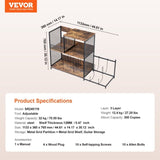 VEVOR 3-Tier Record Player Stand with Guitar Holder, Turntable Stand with Storage Holds Up to 300 V952-DCJJTMSC300Z9HOHUV0