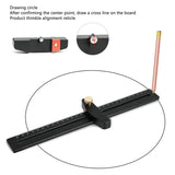 Woodworking Scriber T-Shaped Woodworking Multifunctional Ruler Aluminum Alloy Marking Measuring V1192-AZ-W-10482