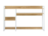 Artist Desk Organizer 2-Tier Desk Shelf 24cm Depth for Unblocked Monitor View Asymmetrical Desk DSK-SHF-001-WDWH