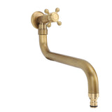 S Spout Antique Wall Mounted Single Cold Anti Freeze Copper Bathroom Basin Kitchen Sink V1294-YM0901-3112230060611