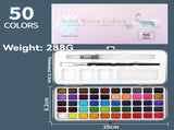 solid water colour paint set, watercolour supplies, art supplies, multiple colour options, V1102-120-61384-MLT-168COLOR