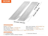 Portable Loading Ramps, 2 Pcs 1200 x 215 mm, Durable Aluminum Shed Ramp Set with Anti-Slip Holes, V952-LJSL472X85INA1TAOV0