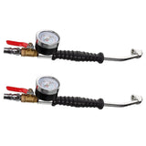 2-Pack Tire Inflator Pressure Gauge with Quick Connect Plug and Locking Air Chuck for Car, Bike, V1370-AZ4-21773