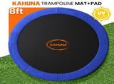 Kahuna 8ft Replacement Trampoline Safety Pad Cover and Jumping Spring Mat - Blue KAH-PDMAT-08-BU