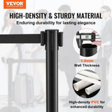 Crowd Controls, 2-Pack Crowd Control Barriers with 6.5FT Black Retractable Belt, Plastic V952-ZGGLZHSSLZX2HXDZWV0