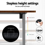 Artiss Standing Desk Motorised 140CM Rustic Brown HASD-114G-GYDF-RBDB-140