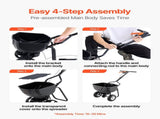 Walk Behind Spreader, 60LBS Capacity, Push Spreader with Hopper Grate, 0-9.8 ft Spreading Width, 8 V952-TCSBJ60LBSPZF8R6S001V0