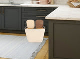 Large Capacity Classified Trash Can PP Khaki for Home V1366-AZ2-W-23743