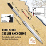 Sand Spike Boat Anchor Pole, 36" Galvanized Carbon Steel Slide Anchor Shore Spike, Self-Hammering V952-ZCXCSMDXG36YOMSMVV0