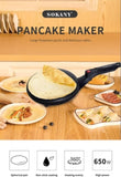 Electric Crepe Maker Frying Griddle Non Stick Pancake maker Baking Pan V612-SOK_CREPE_MAKER