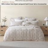 Private Collection Dakota Stone Quilt Cover Set Cotton Yarn Dyed Jacquard Queen V442-LED-QUILTCS-DAKOTA-STONE-QS