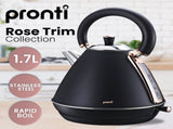 Pronti 3-in-1 Breakfast Set Kettle, 4-Slice Toaster and Pronti HomeMaid Coffee Machine Applianc KT-TS-C511-BK
