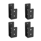 4PCS Door Barricade Bracket Heavy Duty Steel Open Security Bar Holder U Bracket for Barn Shed Garage V1294-YM0901-3114230162611