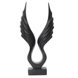1Pc Angel Wing Ornament Black Synthetic Resin for Living Room Table Decor V1369-AZ3-W-18461