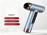 Gray wireless Hair Dryer with Cold & Hot Air, Portable Large-Capacity Rechargeable Ionic Dryer, V888-ELOSUNG47466
