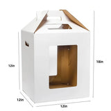 Large Tall Cake Boxes,Disposable Layer Tall Cake Carrier with Window,White Cake Packaging V1189-WXFWAL-20260319-00115