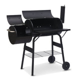 Wallaroo 2-in-1 Outdoor Barbecue Grill & Offset Smoker BBQ-DS35-B