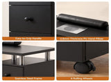 Artiss Manicure Table Nail Desk with Built-in Dust Collector Beauty Salon Station Drawers Shelves FUR-AD-MANICURE-2MOD-BK-AB