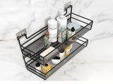 3pcs Black Wire Baskets for Bathroom Kitchen Storage Wall Mounted No Drilling V1366-AZ2-W-13547
