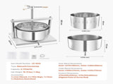 3.17 Gal/12L Fruit Wine Press, 2 Stainless Steel Barrels, Manual Juice Maker, Cider Apple Grape V952-GJYZJTMBXG126ECPKV0