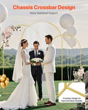 VEVOR Metal Arch Backdrop Stand Set of 3 Stand with Case Connection for Wedding V952-HLGMBJJBYDJS7O7CQV0